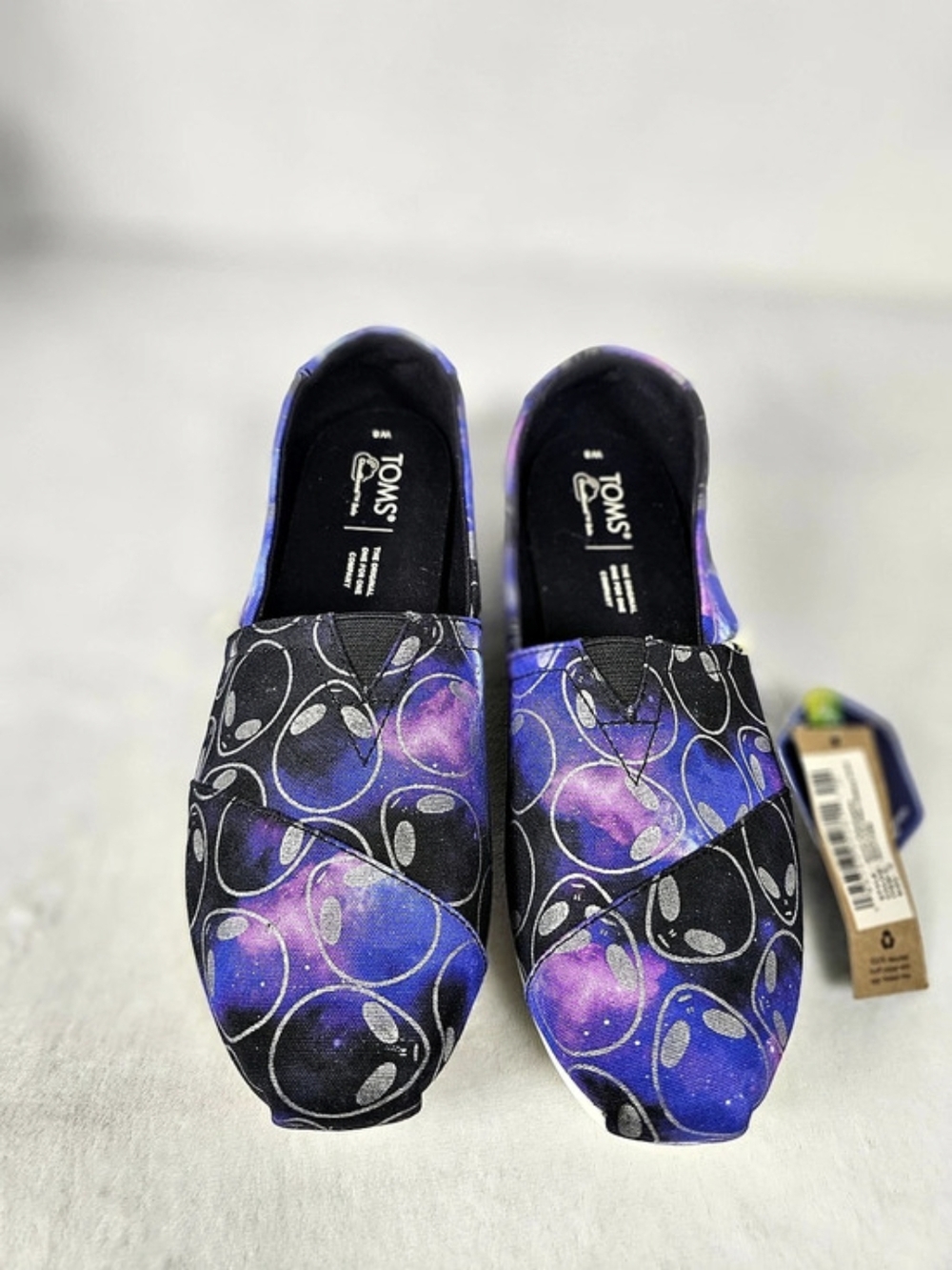 TOMS Alpargata Alien Galaxy Slip-On Sneakers Blue & Black US 8